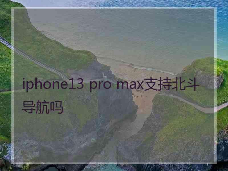 iphone13 pro max支持北斗导航吗