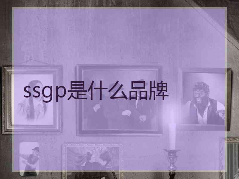 ssgp是什么品牌