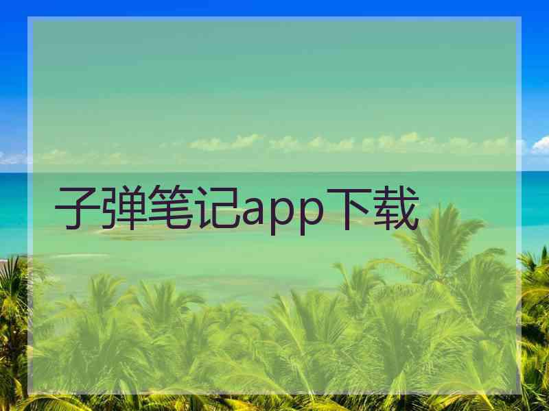 子弹笔记app下载