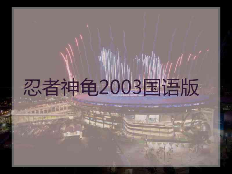 忍者神龟2003国语版