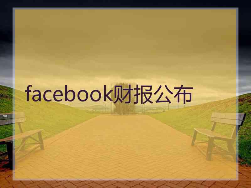 facebook财报公布