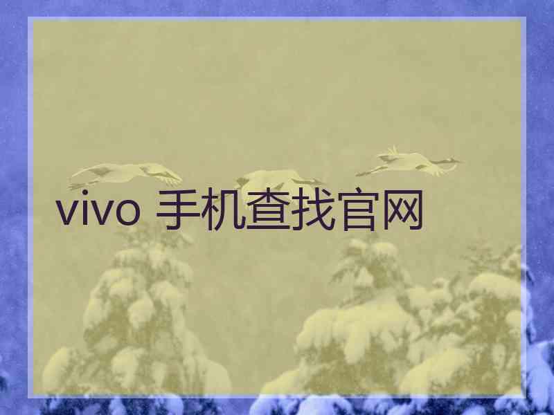 vivo 手机查找官网