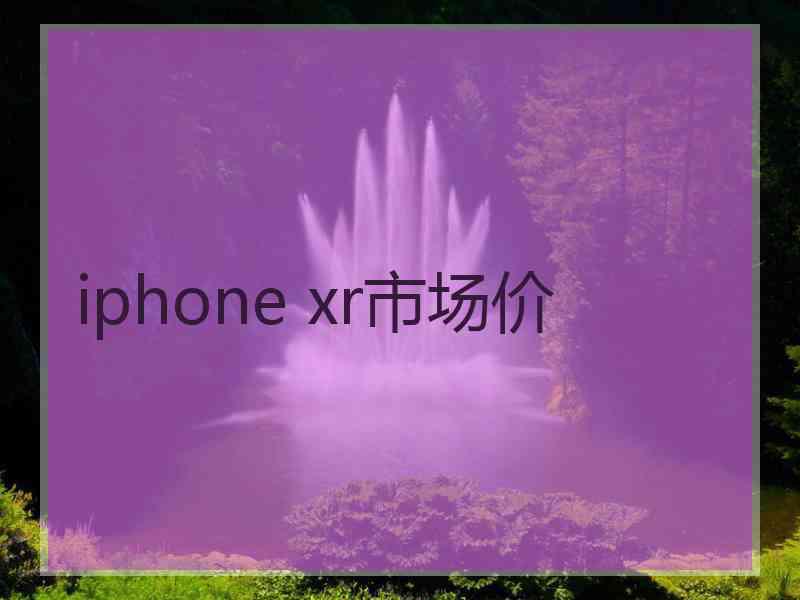 iphone xr市场价