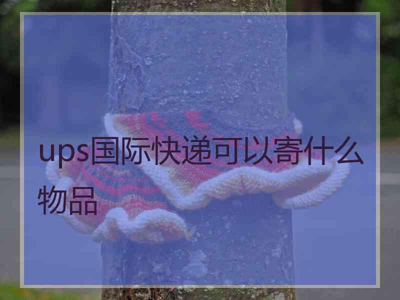 ups国际快递可以寄什么物品