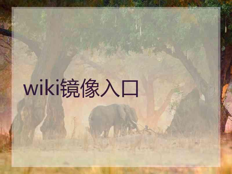 wiki镜像入口