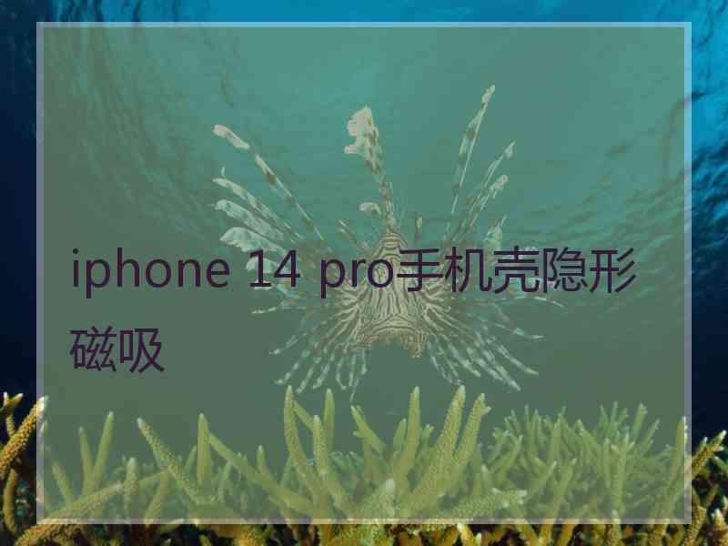 iphone 14 pro手机壳隐形磁吸