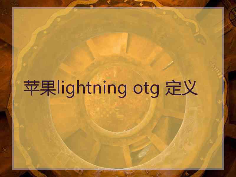 苹果lightning otg 定义