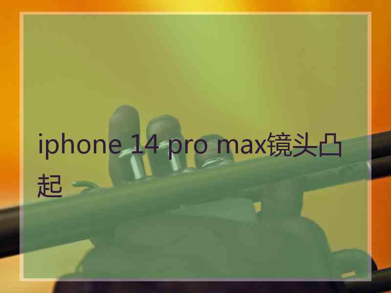 iphone 14 pro max镜头凸起