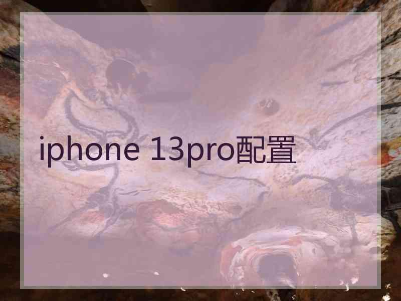 iphone 13pro配置