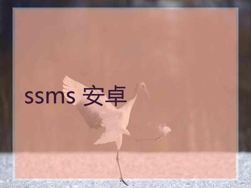 ssms 安卓