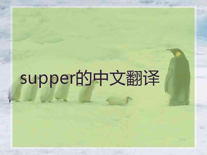 supper的中文翻译