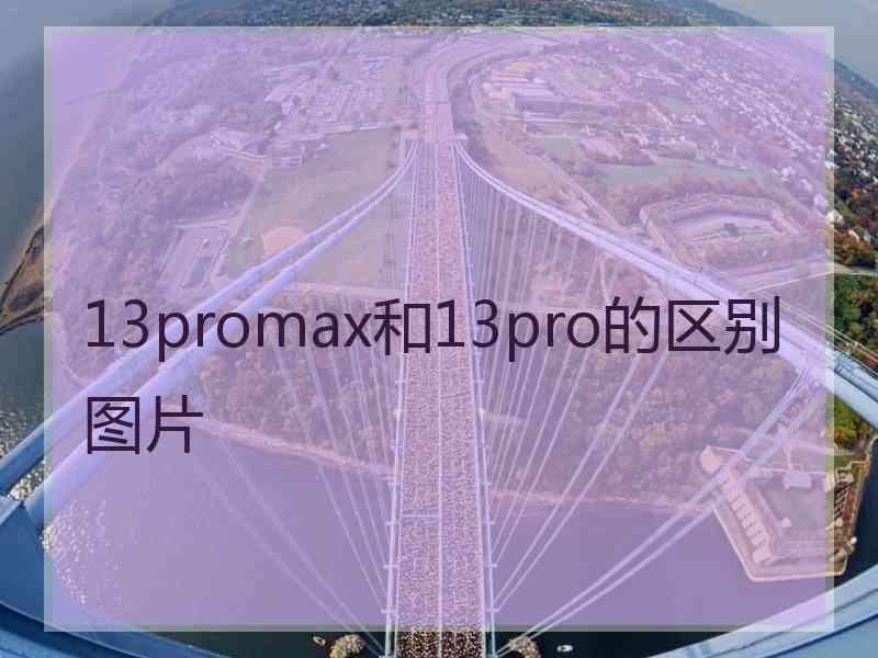 13promax和13pro的区别图片