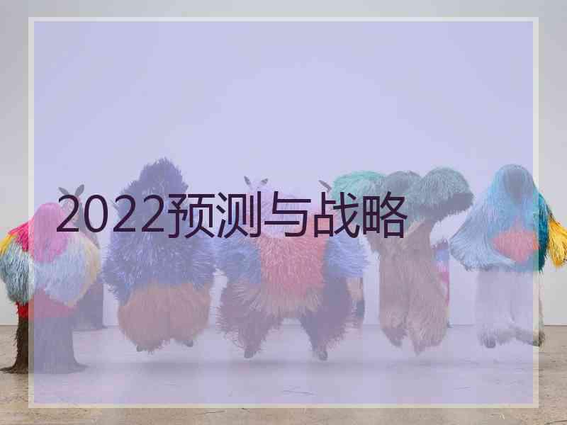 2022预测与战略