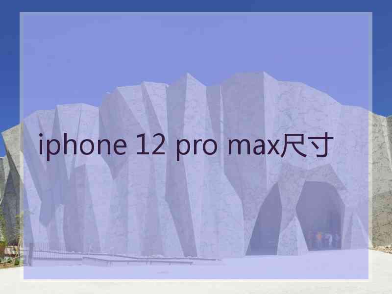 iphone 12 pro max尺寸