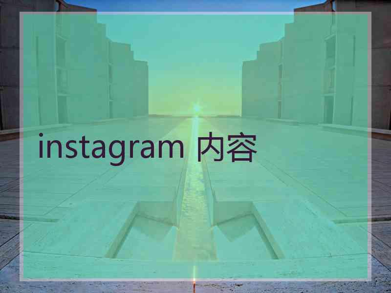 instagram 内容