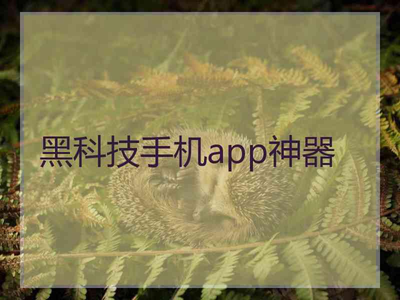 黑科技手机app神器