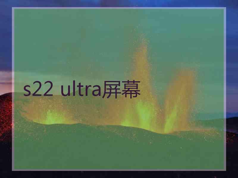 s22 ultra屏幕