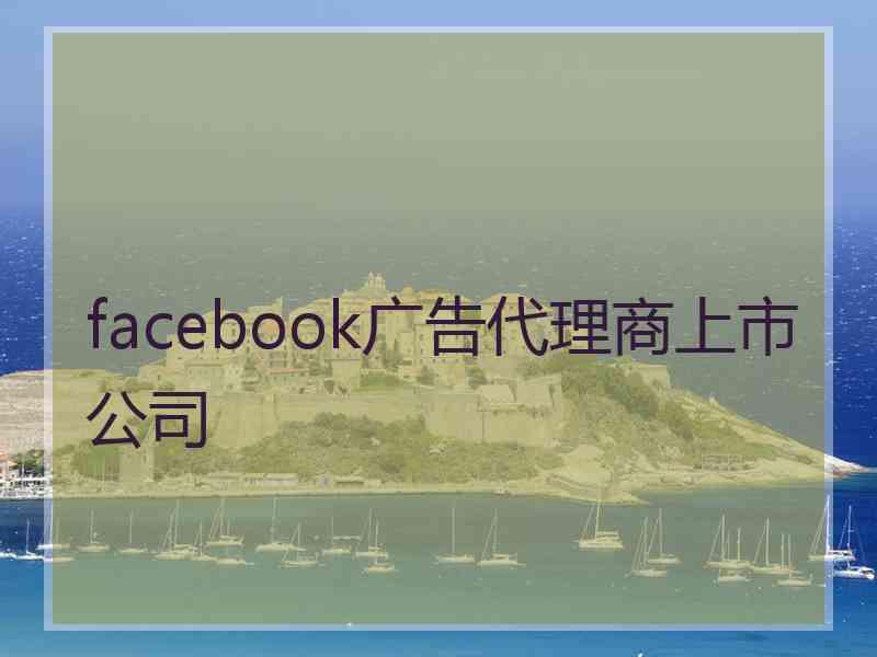 facebook广告代理商上市公司