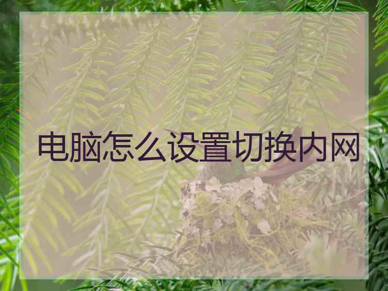 电脑怎么设置切换内网