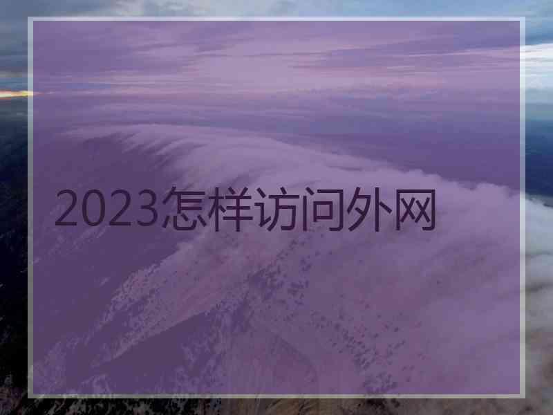 2023怎样访问外网