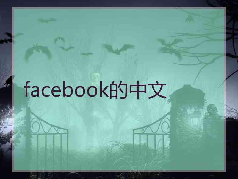 facebook的中文