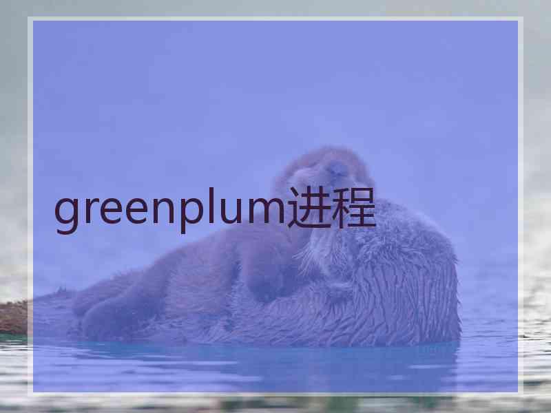 greenplum进程