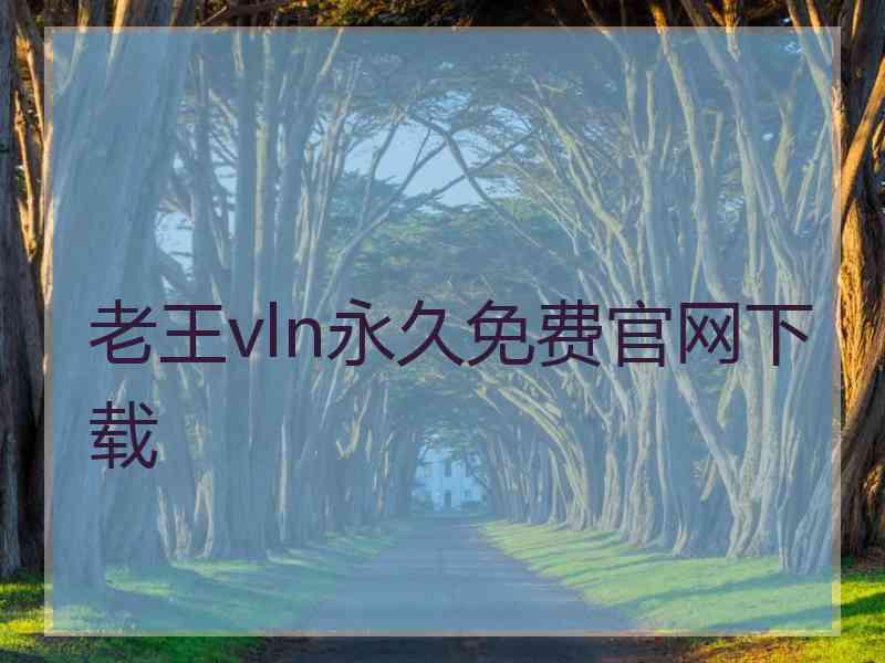 老王vln永久免费官网下载