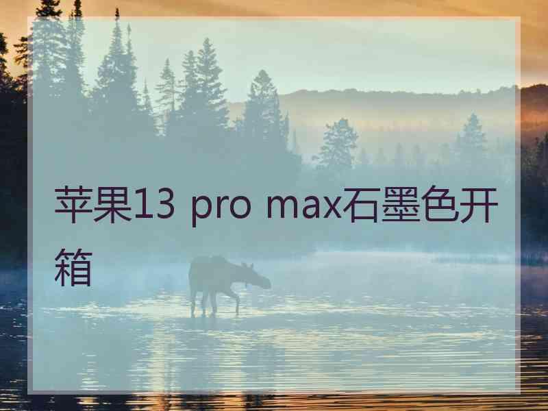 苹果13 pro max石墨色开箱