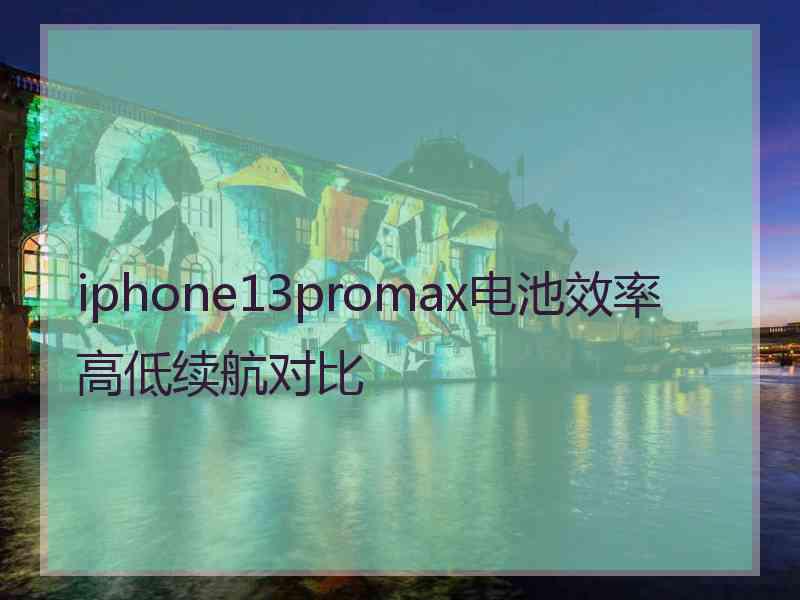 iphone13promax电池效率高低续航对比