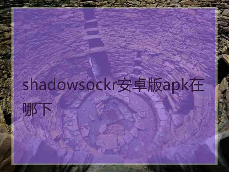 shadowsockr安卓版apk在哪下