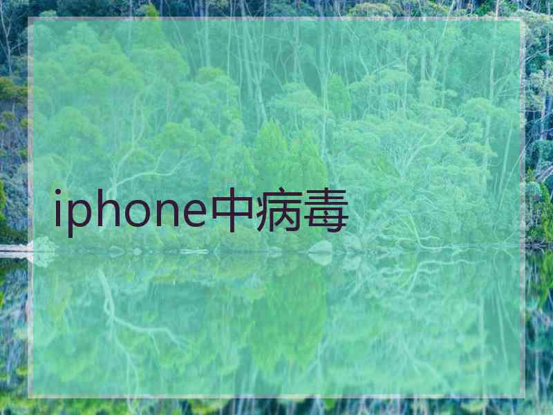 iphone中病毒