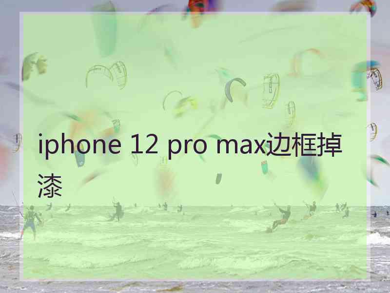 iphone 12 pro max边框掉漆