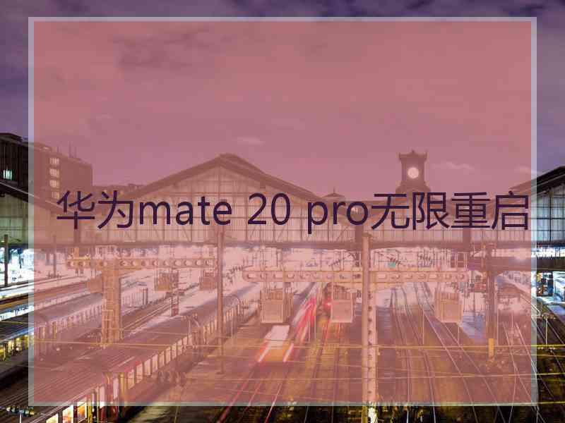 华为mate 20 pro无限重启