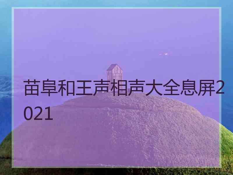 苗阜和王声相声大全息屏2021