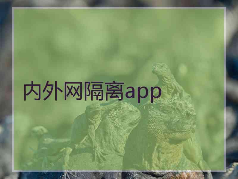 内外网隔离app