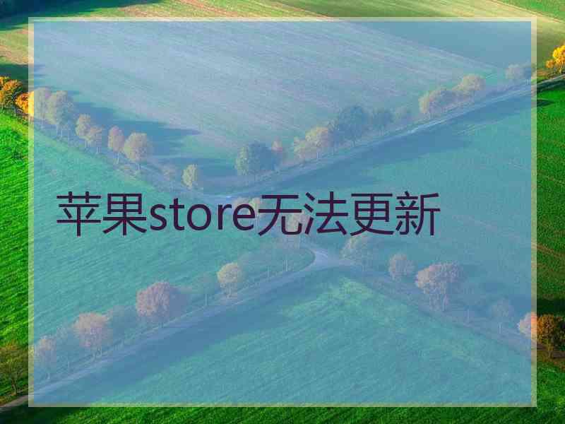 苹果store无法更新