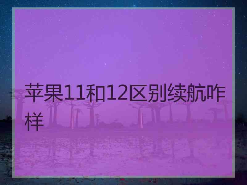 苹果11和12区别续航咋样