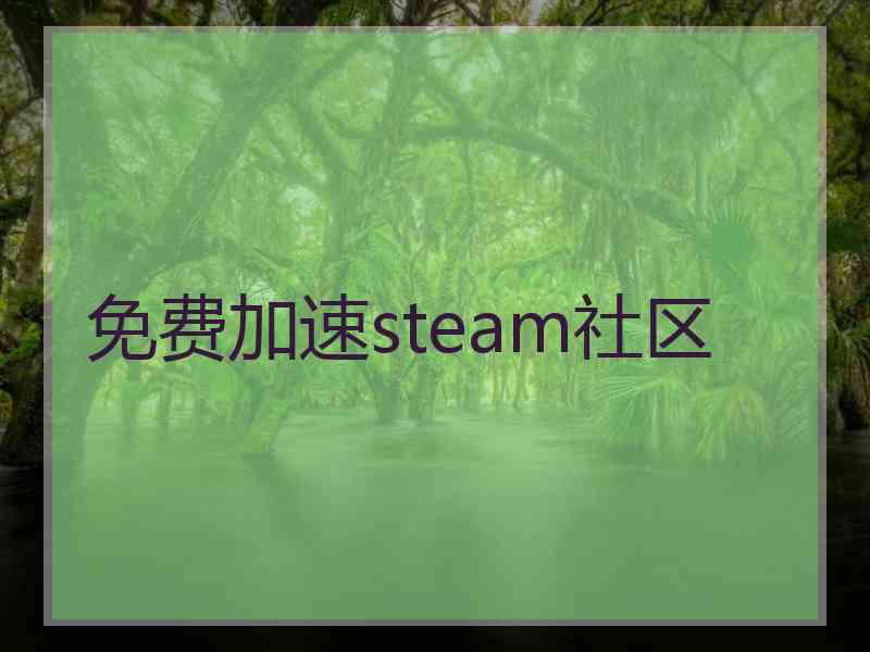 免费加速steam社区