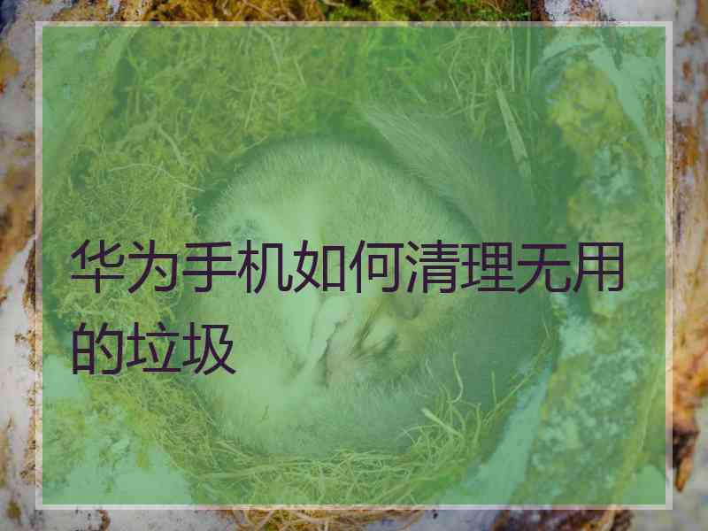 华为手机如何清理无用的垃圾