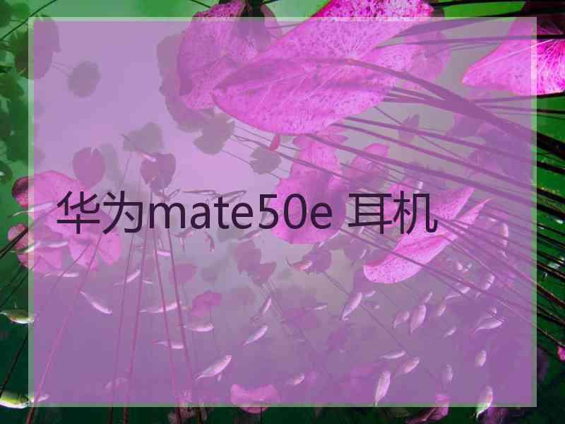 华为mate50e 耳机