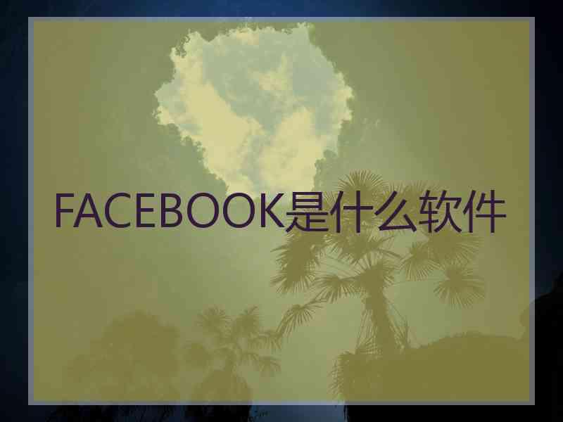 FACEBOOK是什么软件