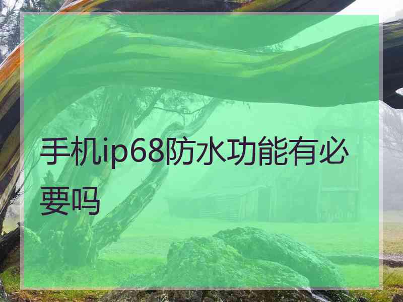 手机ip68防水功能有必要吗