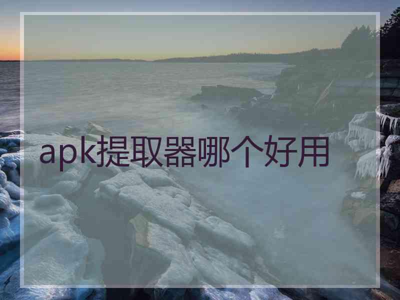 apk提取器哪个好用