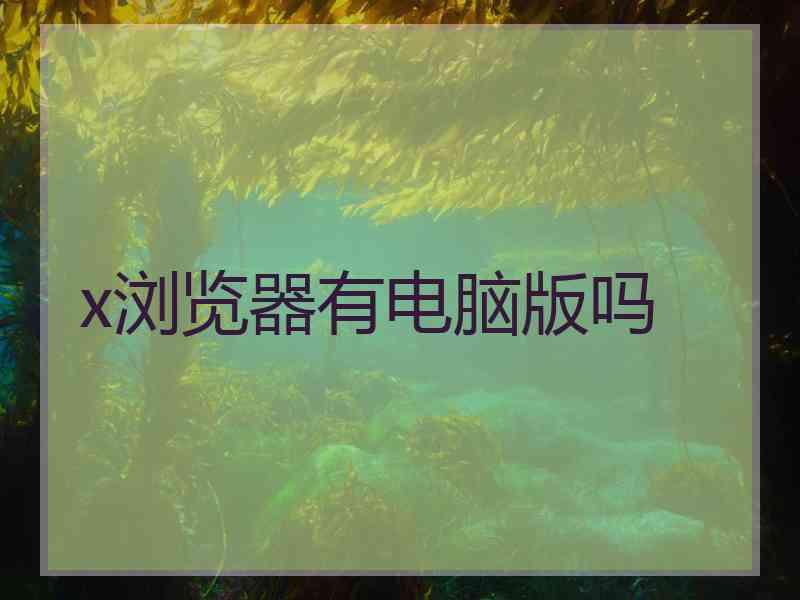 x浏览器有电脑版吗