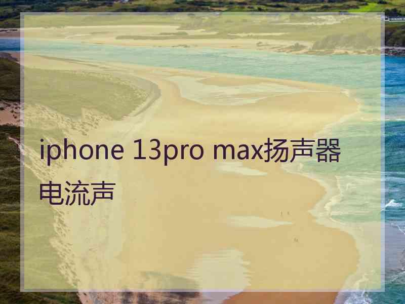 iphone 13pro max扬声器电流声