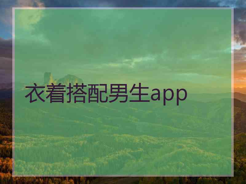 衣着搭配男生app