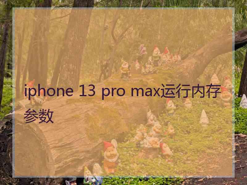 iphone 13 pro max运行内存参数