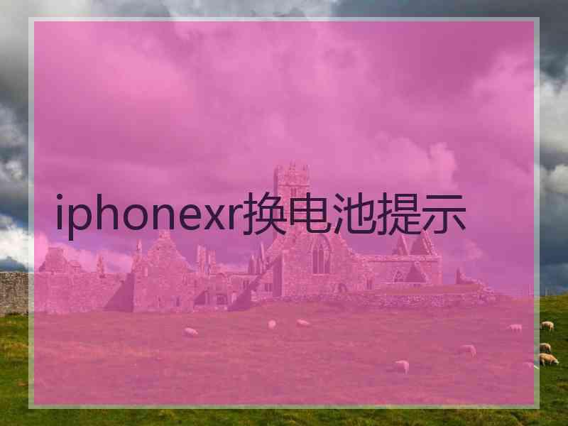 iphonexr换电池提示