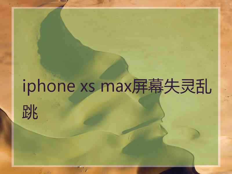 iphone xs max屏幕失灵乱跳