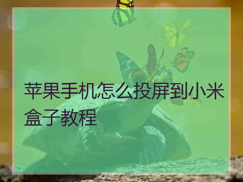 苹果手机怎么投屏到小米盒子教程